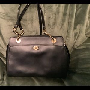 Coach black leather handbag. Perfect condition